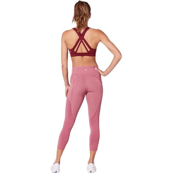 EUC Lululemon All The Right Places Crop II *23" Moss Rose, Misty Merlot? size 6 - Picture 4 of 8